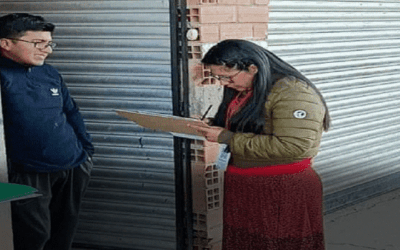 Eva Copa madrugó para censar en el Distrito 7 del municipio de El Alto