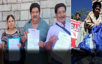 ‘Evistas’ llegan hasta el OEP, queman banderas, le desean lo peor a Luis Arce y renuncian masivamente al MAS