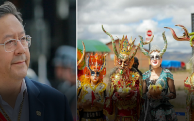 Arce realzó los actos por la efeméride de Oruro, entregó obras y prometió que el mundo vuelque su mirada a su carnaval