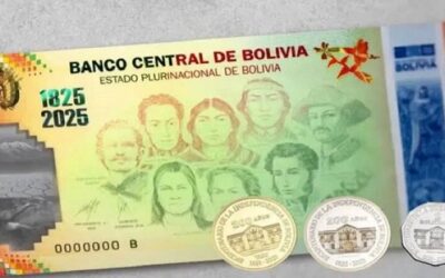 Por los 200 años de la Independencia de Bolivia, el BCB presentó el billete y monedas conmemorativas del Bicentenario