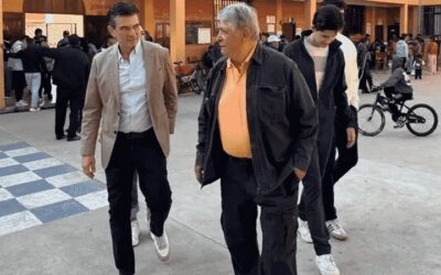 Rodrigo Paz acompañó a su padre, Jaime Paz al sufragio poniendo a Dios por, sobre todo