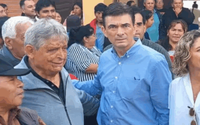 El expresidente Jaime Paz votó en San Lorenzo, lo acompañó, Rodrigo Paz, su hijo, aspirante a la Presidencia