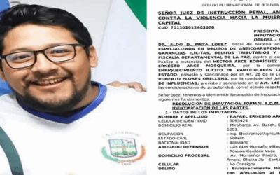 La Fiscalía imputó, pide cárcel para el hijo menor de Luis Arce, Rafael Arce Mosqueira