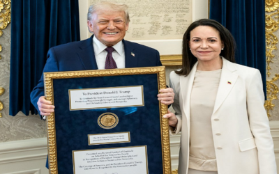 Controversia por el gesto de Corina Machado de dar el Premio Nobel de la Paz a Donald Trump