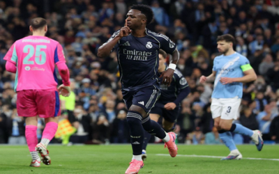 Con doblete de Vinicius Jr, Real Madrid eliminó al Manchester City y pasa a cuartos de la Champions