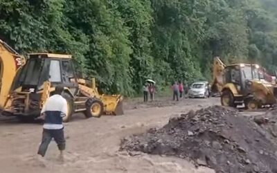 Lluvias ocasionan que El Sillar nuevamente ocasione perjuicios, habilitan paso provisional