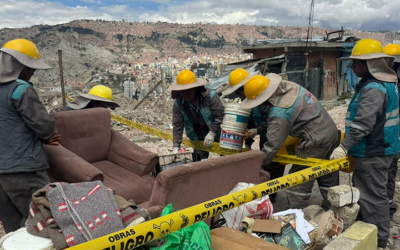 Inminente riesgo de derrumbes y deslizamientos en San Isidro en La Paz