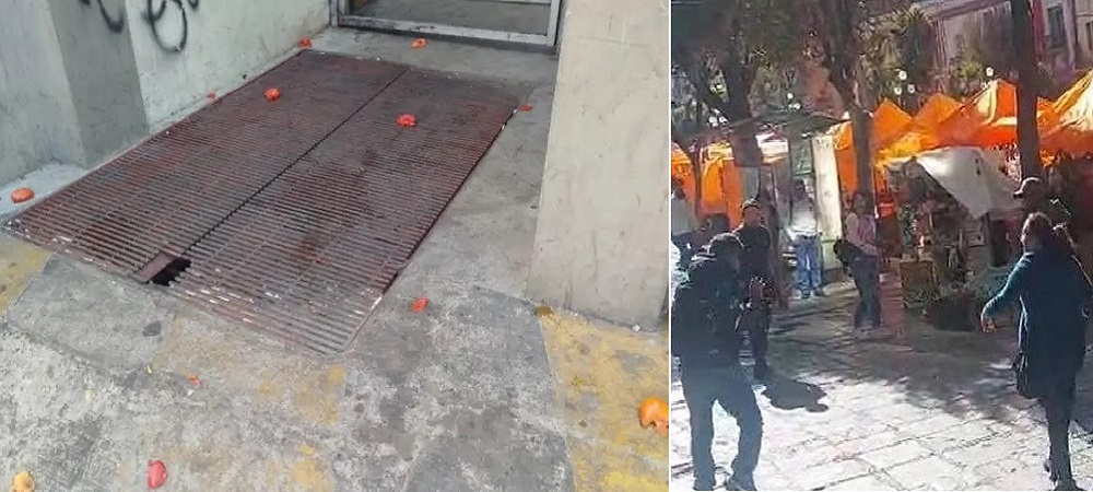 Marcado repudio de la población a dirigentes de la COB que suspendió ampliado, les lanzaron con tomates