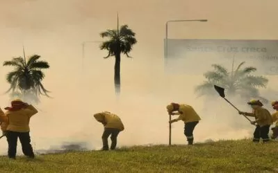 Viru Viru afectado por un incendio, las operaciones aeronáuticas estuvieron en emergencia (video)