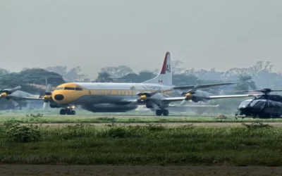 El Trompillo es la base de operaciones para el ataque aéreo que en su primer día logró una descarga de 30.000 litros de agua en la Chiquitanía