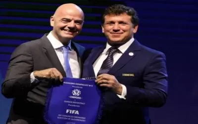 Los máximos de la FIFA y Conmebol, Gianni Infantino y Alejandro Domínguez estarán en Bolivia en ocasión de los 100 años de la FBF en 2025