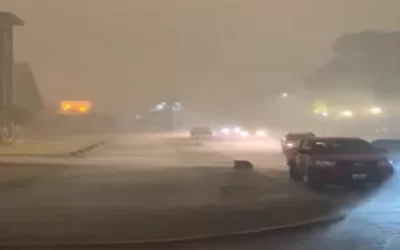 Cuando empezaba la evacuación en Monte Verde, a las 14.00 oscureció el cielo y llovió en Concepción, gracias a Dios