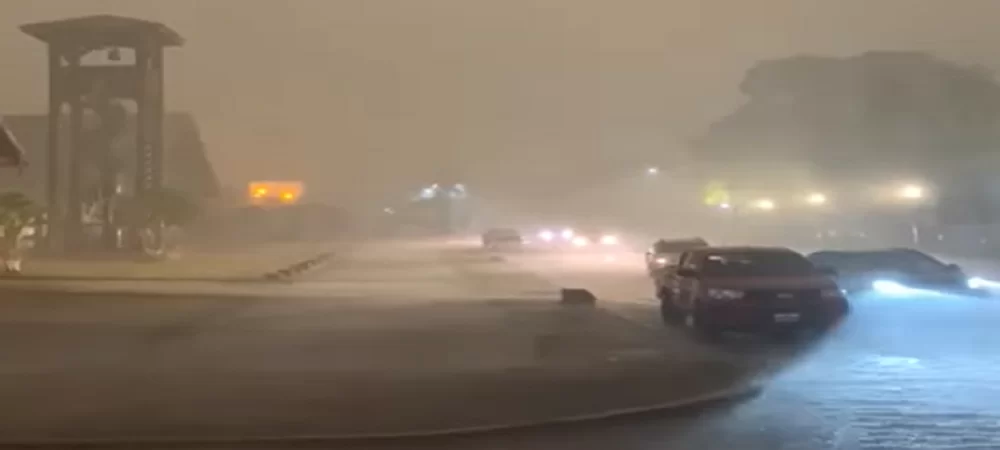 Cuando empezaba la evacuación en Monte Verde, a las 14.00 oscureció el cielo y llovió en Concepción, gracias a Dios