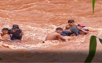 Tragedia sobre el río Piquendo en Alto Beni, un bebé despareció en las aguas, piden ayuda