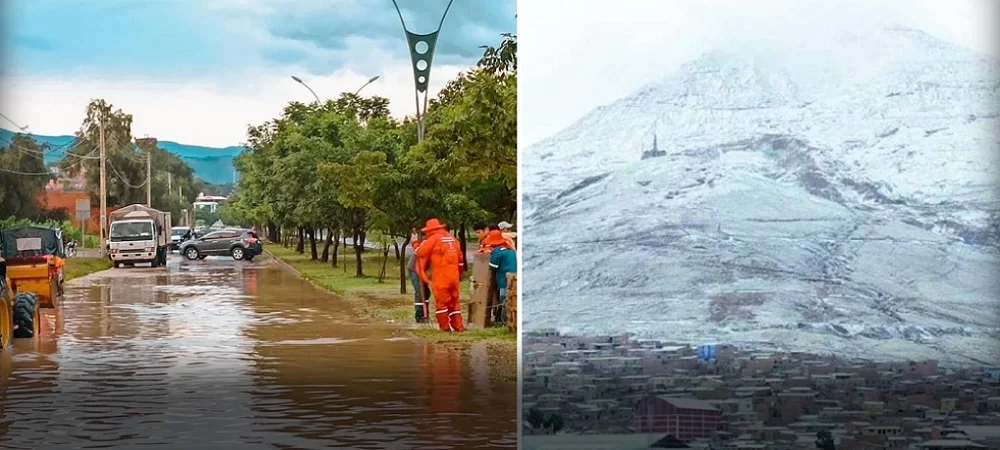 Fuertes lluvias y granizo en Tarija y nevadas en Potosí despiertan las alertas meteorológicas